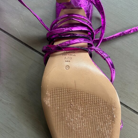 SCHUTZ Lily Metallic Leather Sandal (US 8.5) - Picture 4 of 8